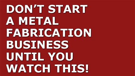 metal fabrication business plan template|starting a metal fabrication shop.